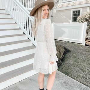 Cream Detailed Dress
